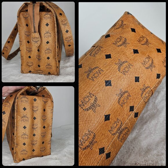 MCM Brown Visetos Shopper Bag - Picture 13 of 17